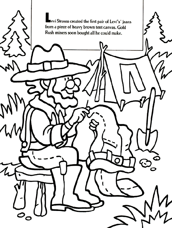 Levi Strauss coloring page