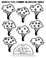 Cherry Tree Match coloring page