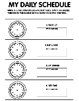 Daily Schedule - Time coloring page