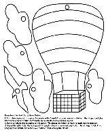 Hot Air Balloon Mobile coloring page