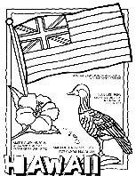 Hawaii coloring page