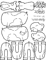 Cow coloring page