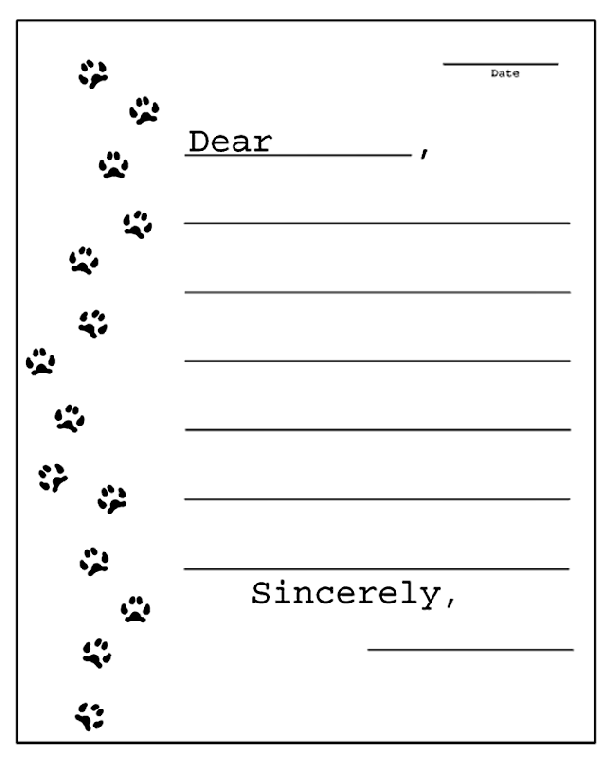 Animal Print Stationery coloring page