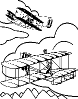 Biplane coloring page