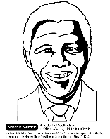 South Africa President - Nelson Mandela coloring page