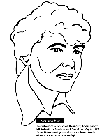 Amelia Earhart - Aviation coloring page