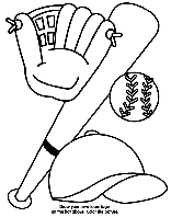 Baseball Equipment coloring page