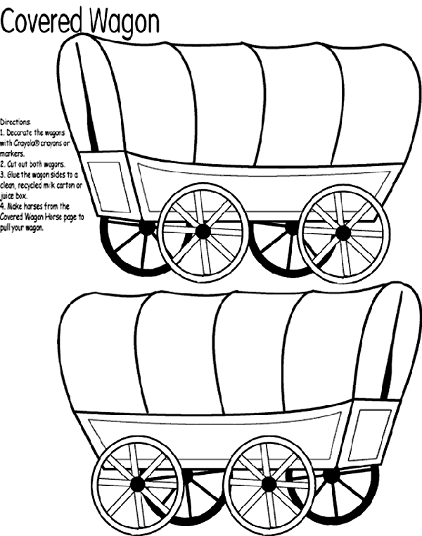 Covered Wagon coloring page