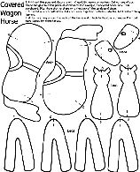 Covered Wagon Horse coloring page