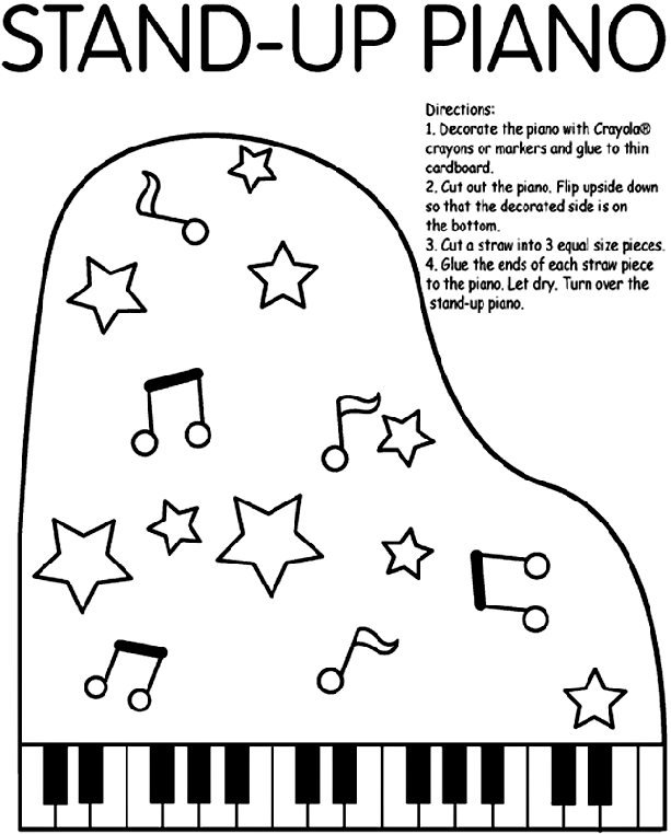 Stand Up Piano coloring page