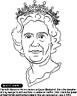 Queen Elizabeth II coloring page