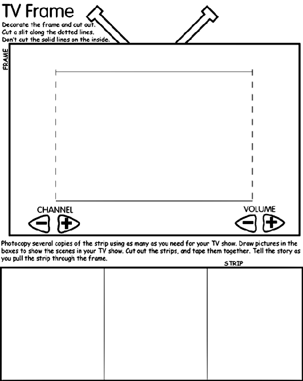 TV Frame coloring page