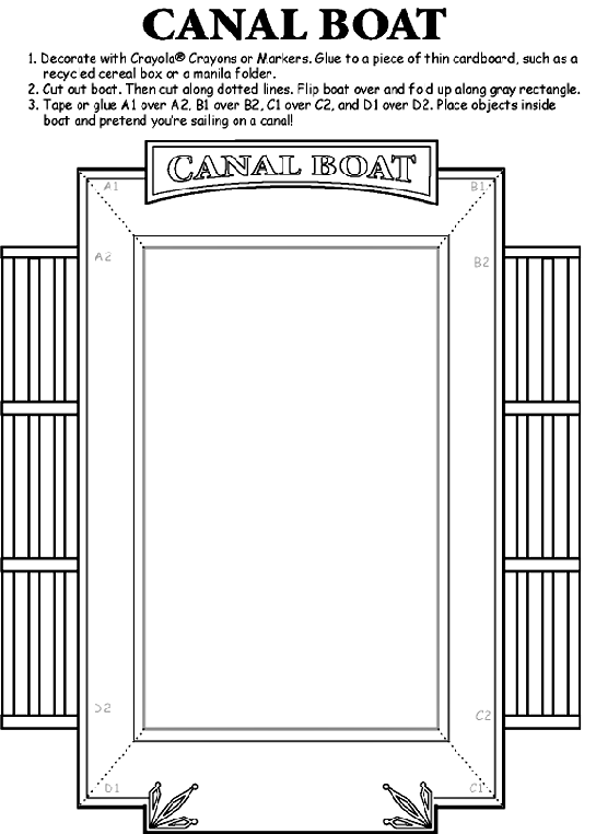 Canal Boat coloring page