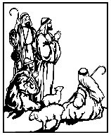 Christmas Shepherds coloring page