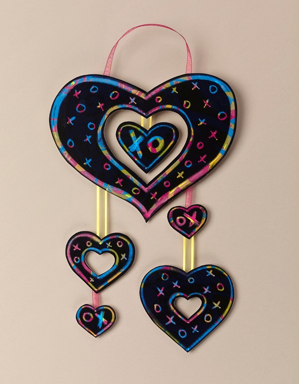 Dangling Hearts Mobile craft